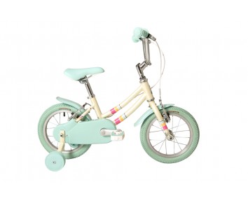 14" Raleigh Pop girls White Bike Suitable for 3 to 4 1/2 years old